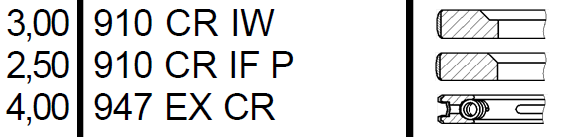 SAME Dugattyúgyűrű 105,0X3+2,5+4