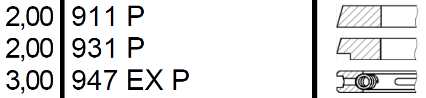 AIR COMPR. Dugattyúgyűrű 60,5X2+2+3