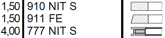 MITS. Dugattyúgyűrű 73,0X1,5+1,5+4