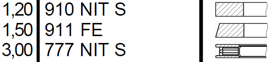 MITS. Dugattyúgyűrű 76,0X1,2+1,5+3