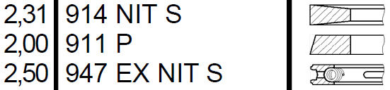 MITS. 2998D 95,80Tr. Gyű 4cyl.kompr.:NIT
