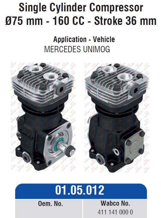 Kompresszor 160cc 75,0 1 hengeres