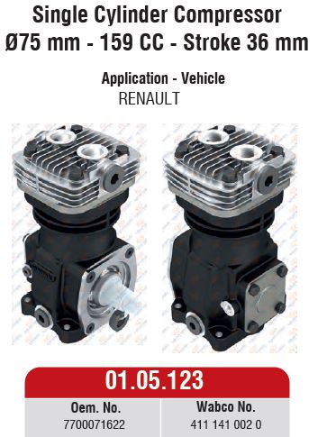 Kompresszor 160cc 75,0 1 hengeres