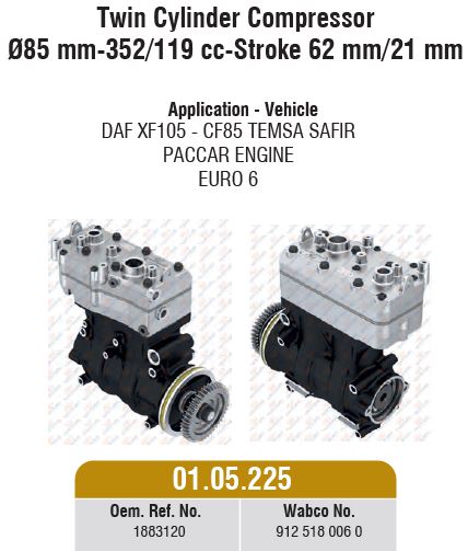 Kompresszor 352/119cc 85,0 2 hengeres